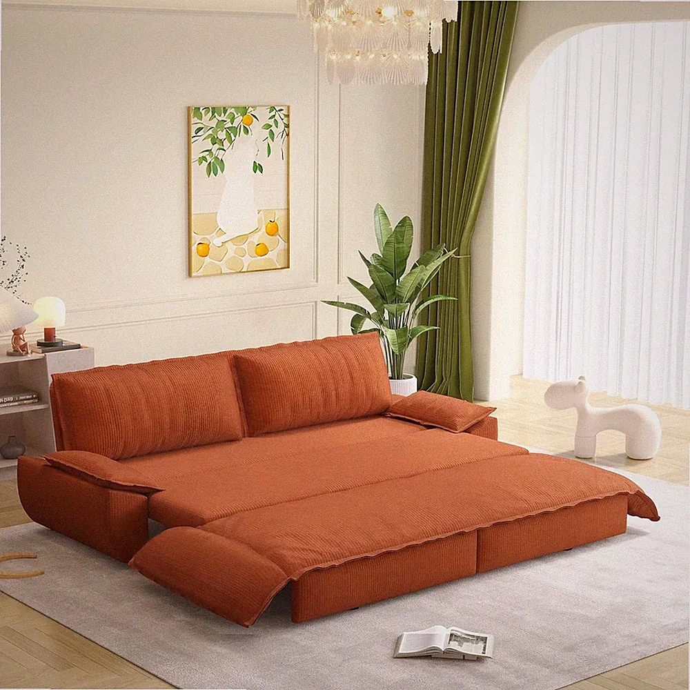 3-in-1 Convertible Loveseat Sleeper Sofa Bed - Cloud Upholstered Comfort