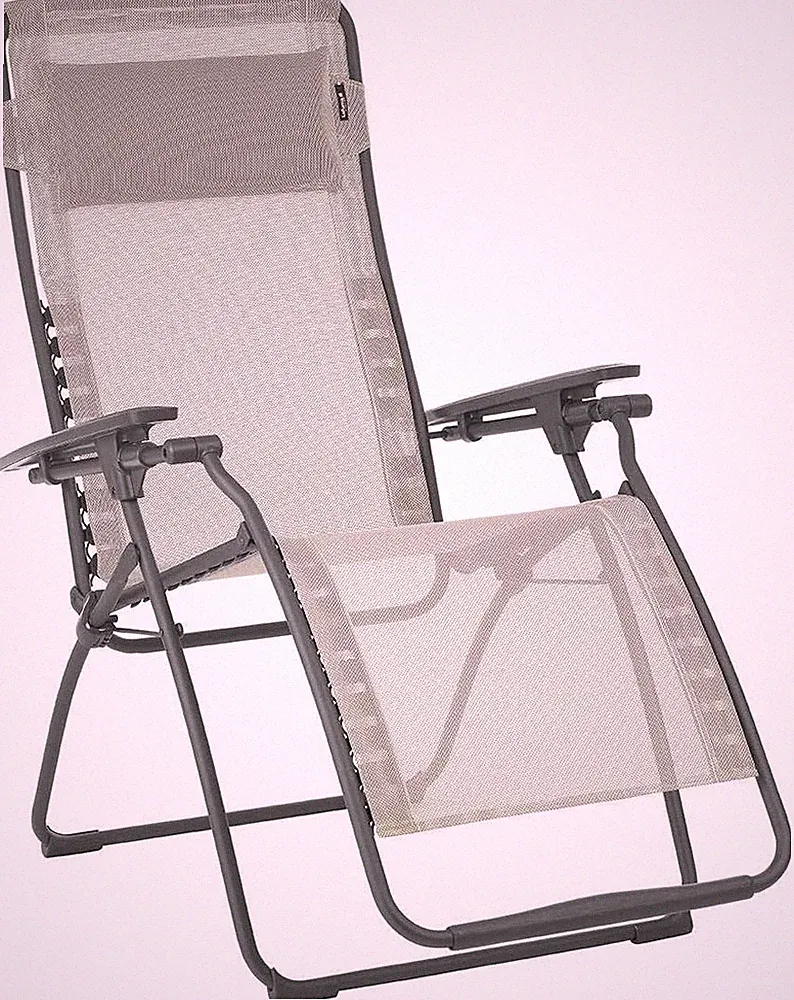 Futura Zero Gravity Steel Lawn Recliner Chair with Batyline Canvas, Grey